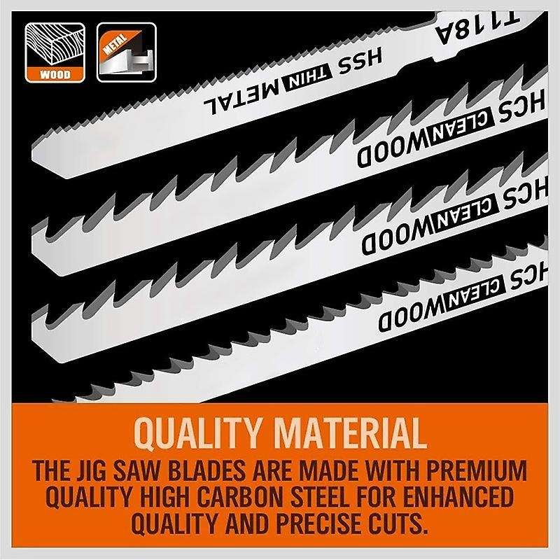 25 Pcs T Shank Jig Saw Blade Set, T-shank Blades for Wood