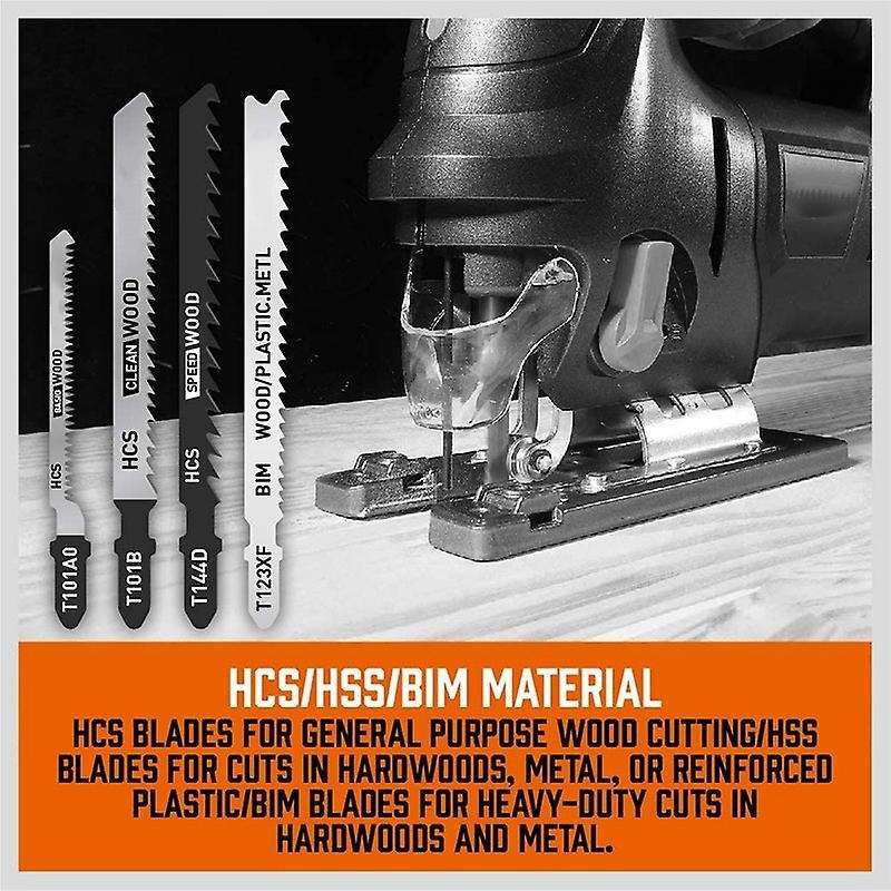 25 Pcs T Shank Jig Saw Blade Set, T-shank Blades for Wood