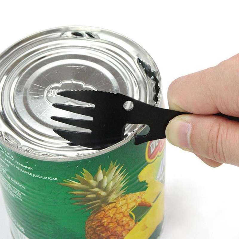 2x Multifunctional Equipment Cookware Spoon Fork Bottle Opener