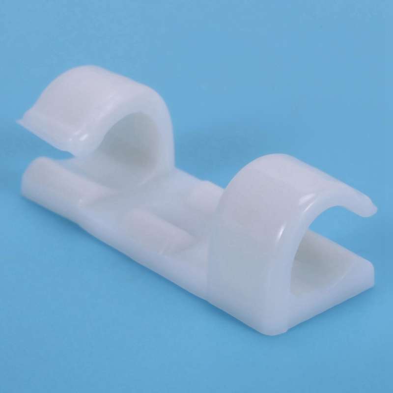 60pcs/lot Wire Fixing Clamp Clip Desktop Wire Clear Up Clips (white)