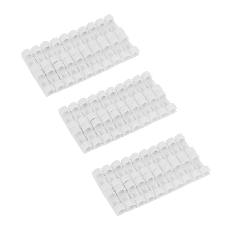 60pcs/lot Wire Fixing Clamp Clip Desktop Wire Clear Up Clips (white)