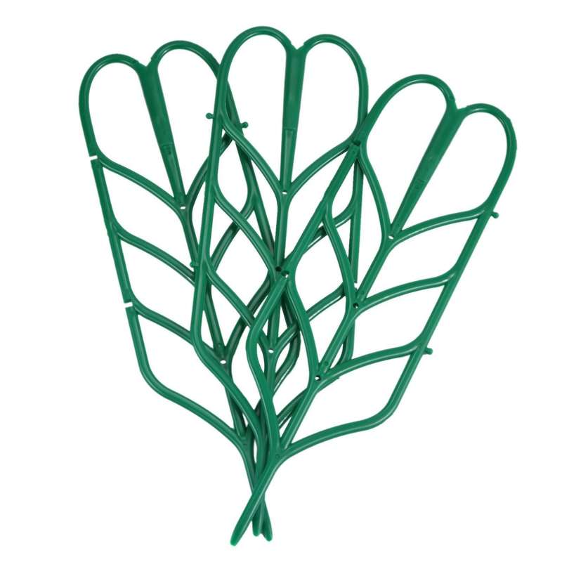 3pcs Mini Diy Leaf Shape Garden Trellis Plants Lattice Pots Supports