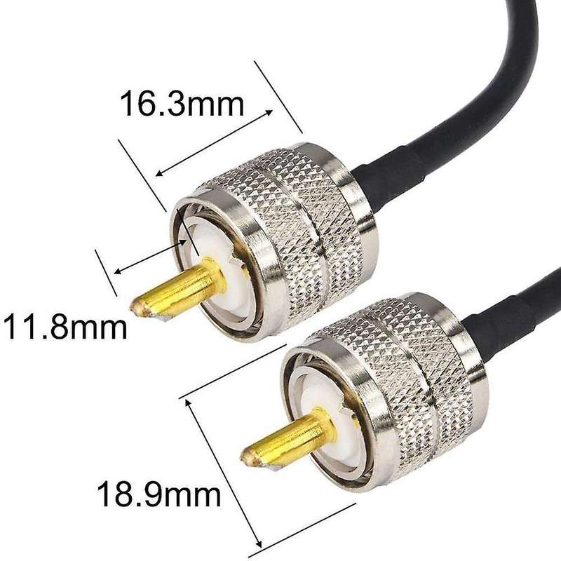 Pack Of 2 Cb Radio Antenna Cable 50cm for Amateur Ham Radio Cb Marine