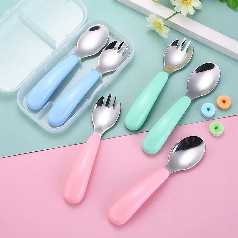 6pcs Stainless Steel Tableware Set Children's Spoon Fork Tableware