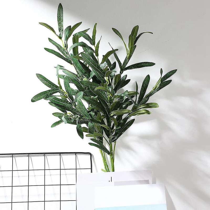 Artificial Willow Bouquet Fake Leaves Green
