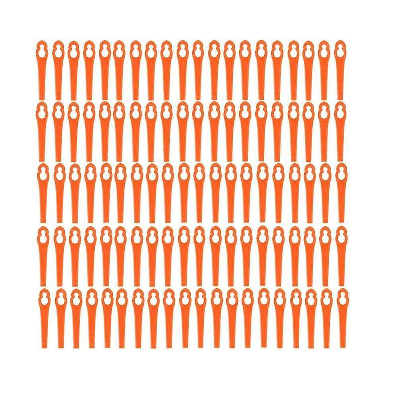 100pcs 8.3cm Plastic Grass Trimmer Blade Replacement Blades Lawn