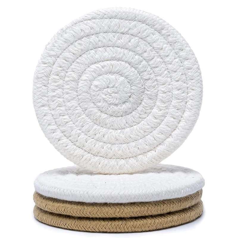 Drink Coaster Absorbent Woven Coaster Set Hand Woven Drink Coaster,a
