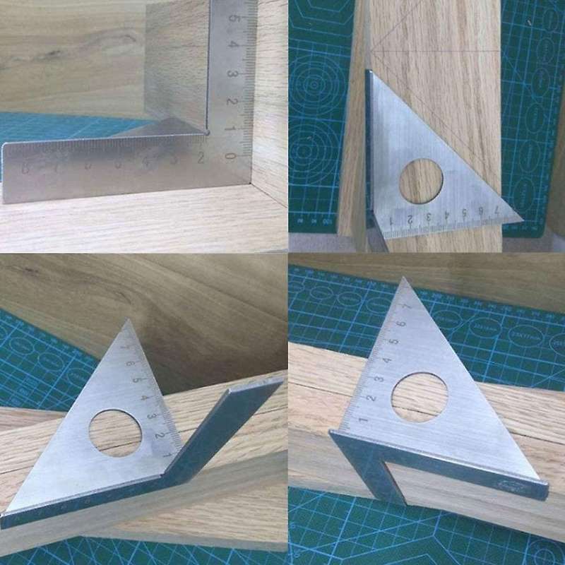Ruler 90degrees 45degrees Angle Woodworking Jig Angle Turning Ruler