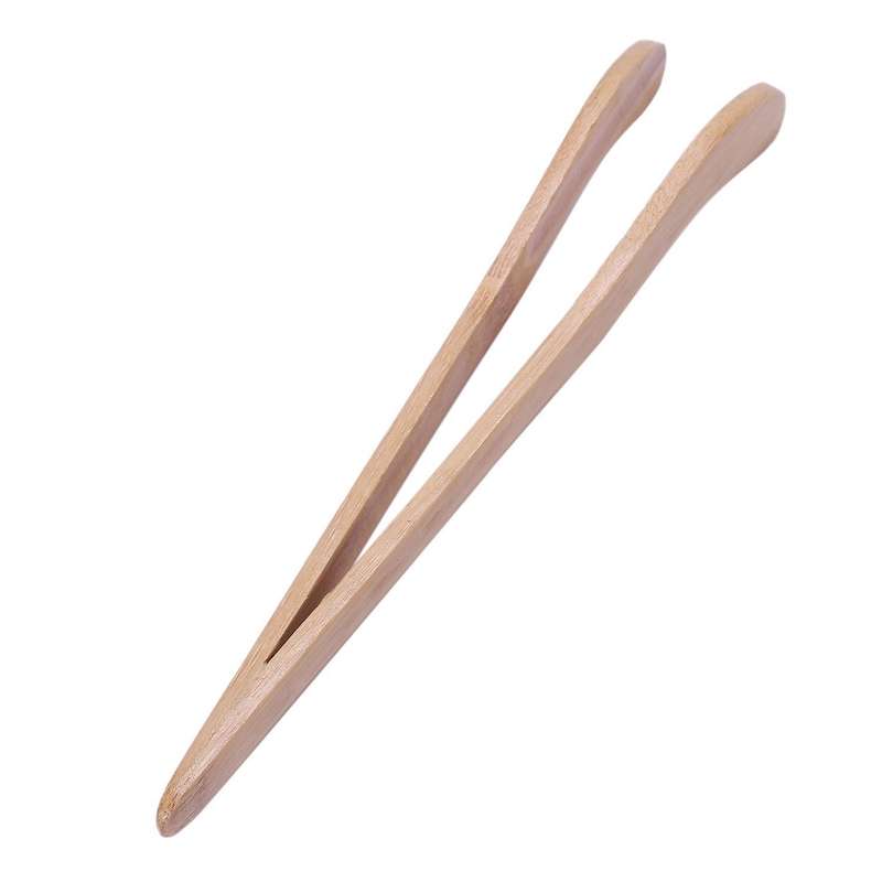 Wood Color Bamboo Chinese Kongfu Tea Tong Tweezers Teaware 6.9" Long