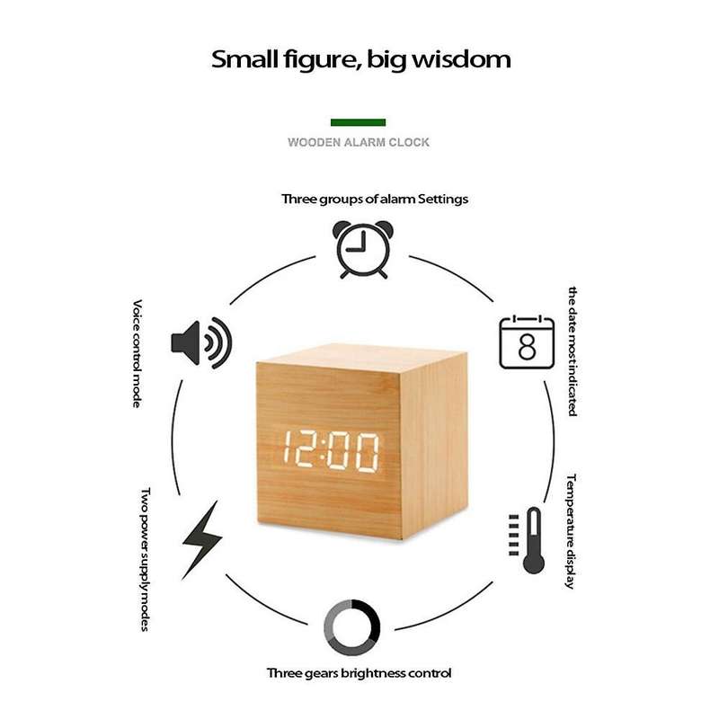 Led Alarm Clocks Usb/aaa Powered Clocks Table Clock Black