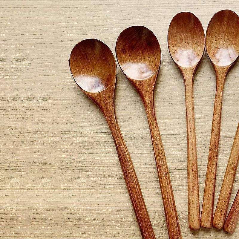 Cooking Utensils Wooden Spoon, Long Handle 6-piece Kitchen Utensil
