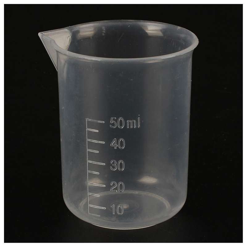 4 Pcs 50 Ml Laboratory Plastic Water Liquid Measuring Cup Transparent