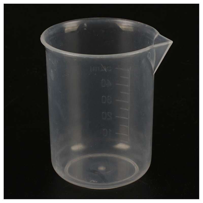 4 Pcs 50 Ml Laboratory Plastic Water Liquid Measuring Cup Transparent