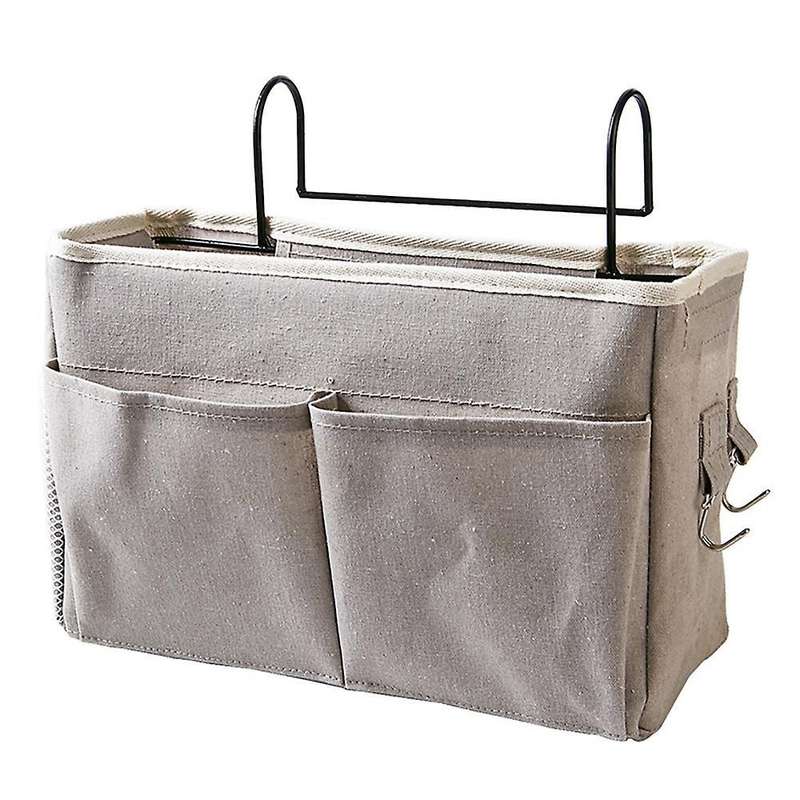 Bedside Hanging Pocket Bedside Storage Caddy Organizer Holder,white
