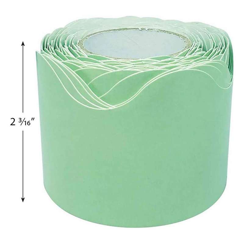 Mint Green Rolled Border Trim 50ft Decorate Bulletin Boards, Schools