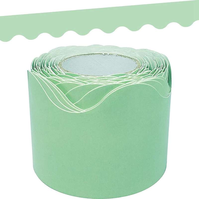 Mint Green Rolled Border Trim 50ft Decorate Bulletin Boards, Schools