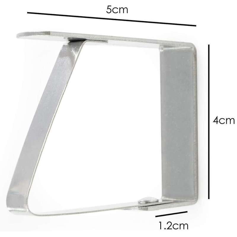 12 Pcs Stainless Steel 5x4cm Tablecloth Clip for Holiday Table/buffet