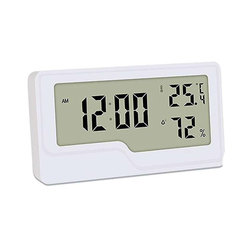 Hygrometer Digital Temperature Time Clock Humidity Meter No Backlight