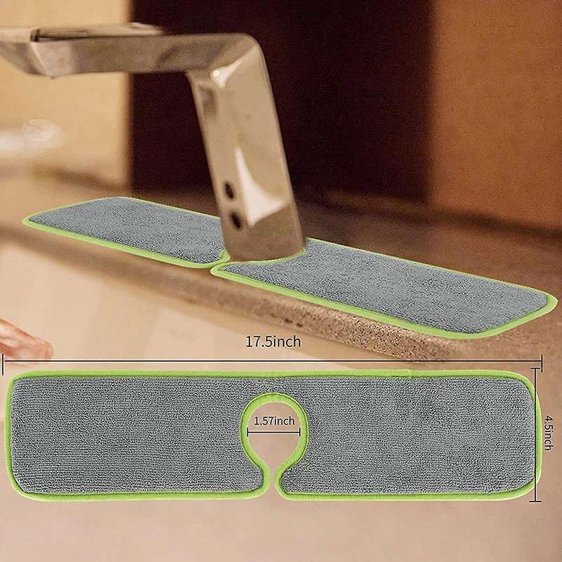3 Pieces Of Sink Splash Pad Dish Pad Kitchen Faucet Absorbent Pad