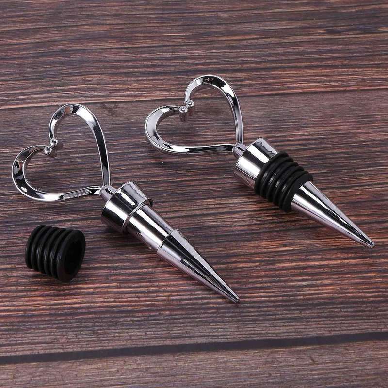 4pcs Heart Wine Bottle Stoppers, for Sealing Wine, Beer - Wine Corks