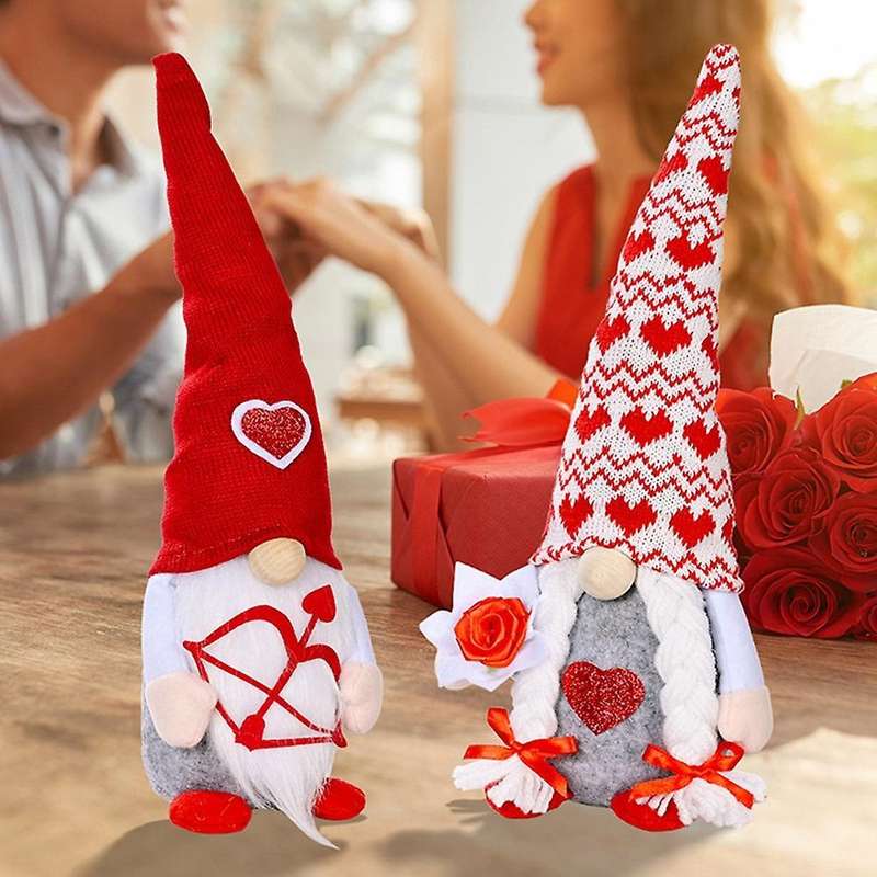 Valentines Day Decor - Home Table Elf Gnomes Decor Ornaments, B
