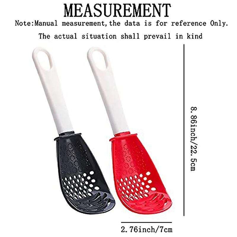 Multifunctional Cooking Spoon for Egg Yolk Separator Grater -red