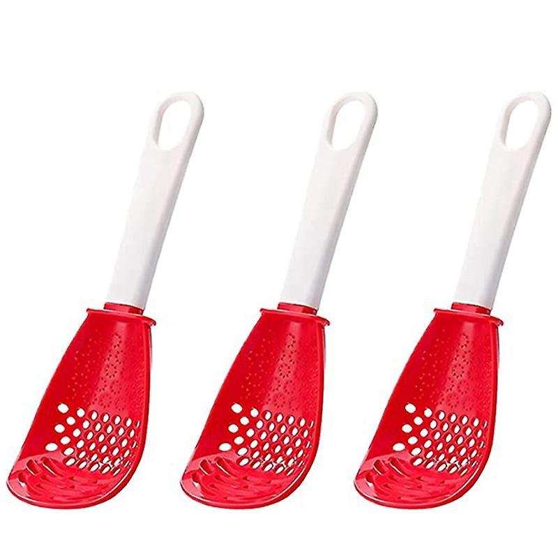 Multifunctional Cooking Spoon for Egg Yolk Separator Grater -red