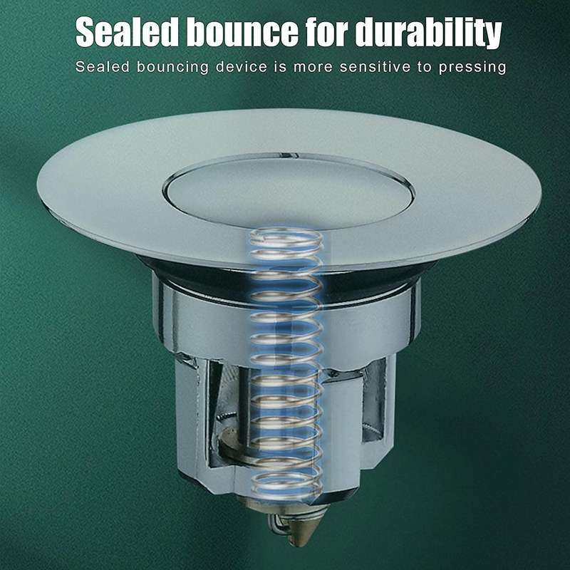 Sink Drain Stopper Bouncing Core Sink Drain Plug for Bathroom Bathtub