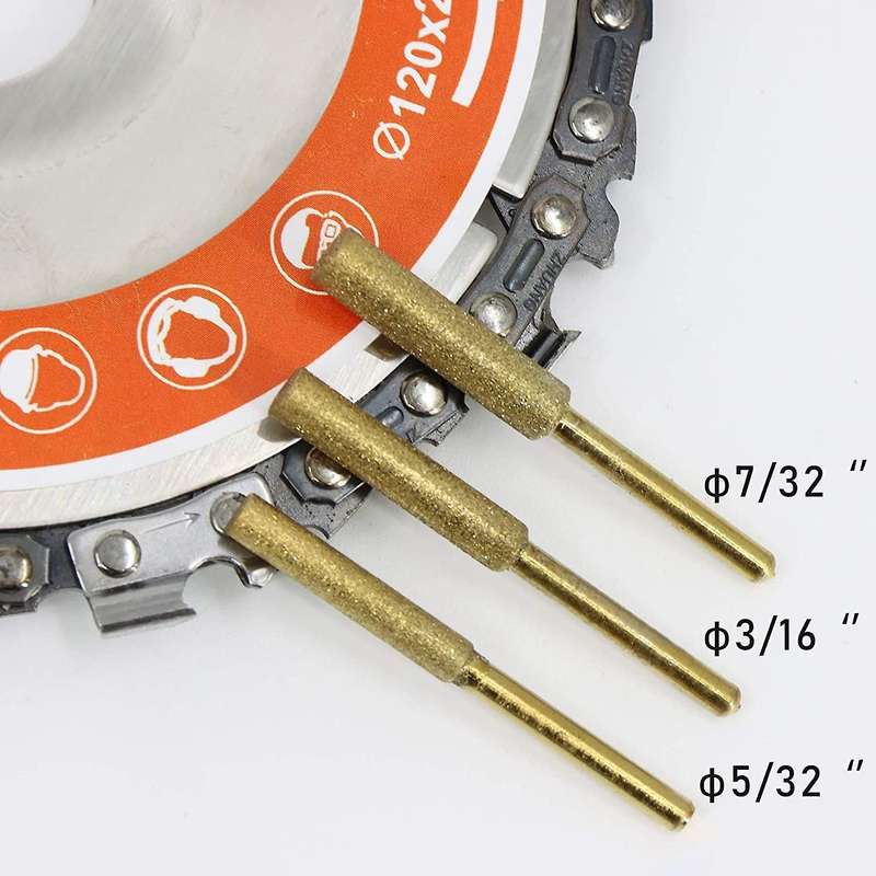 12 Pcs Grind Bit Sharpening Saw Chains 4.0mm for Grind Jade Glass