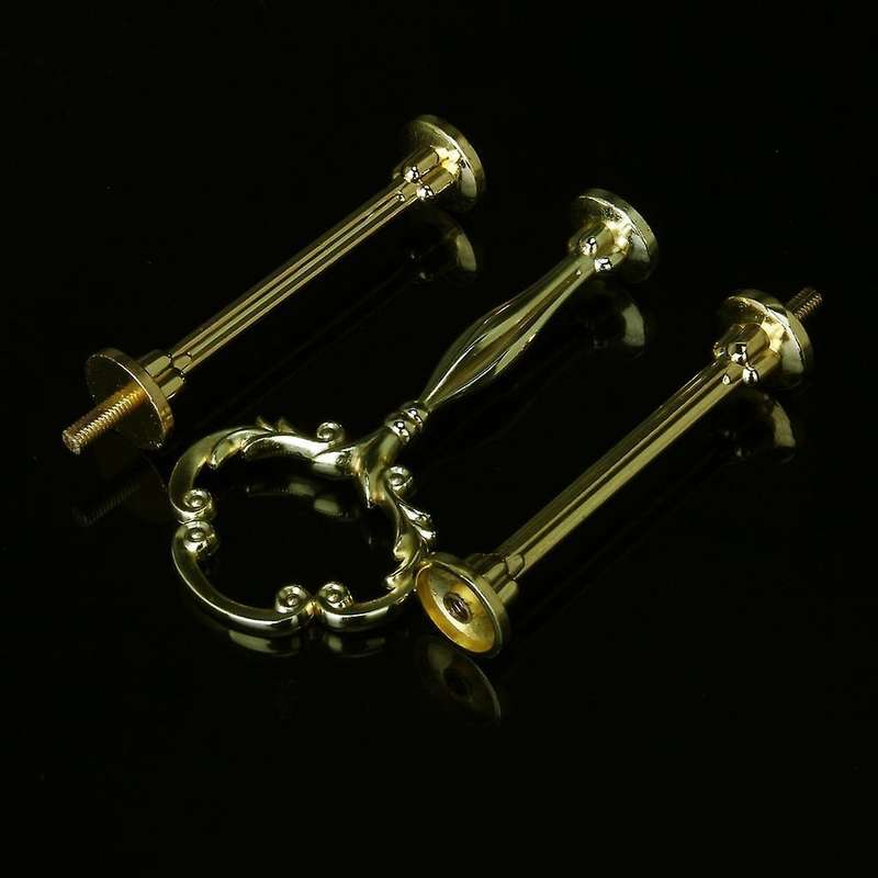 3 Tier Floral Cupcake Plate Cake Stand Fitting Handle (golden)