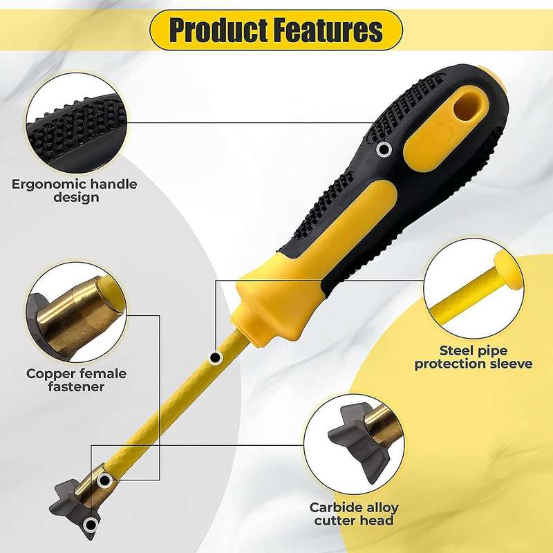 Grout Removal Tool 4 In 1 (carbide Alloy Head), Caulking Removal Tool
