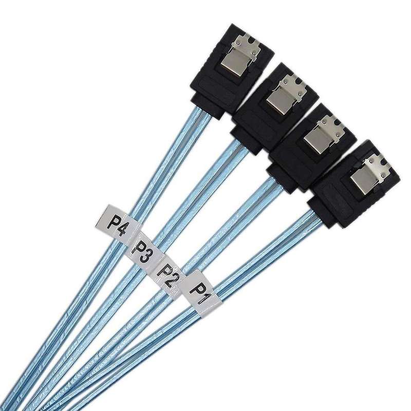 Sas Cable Sata Cable High Speed 6gbps 4 Ports for Server 0.5 Meter