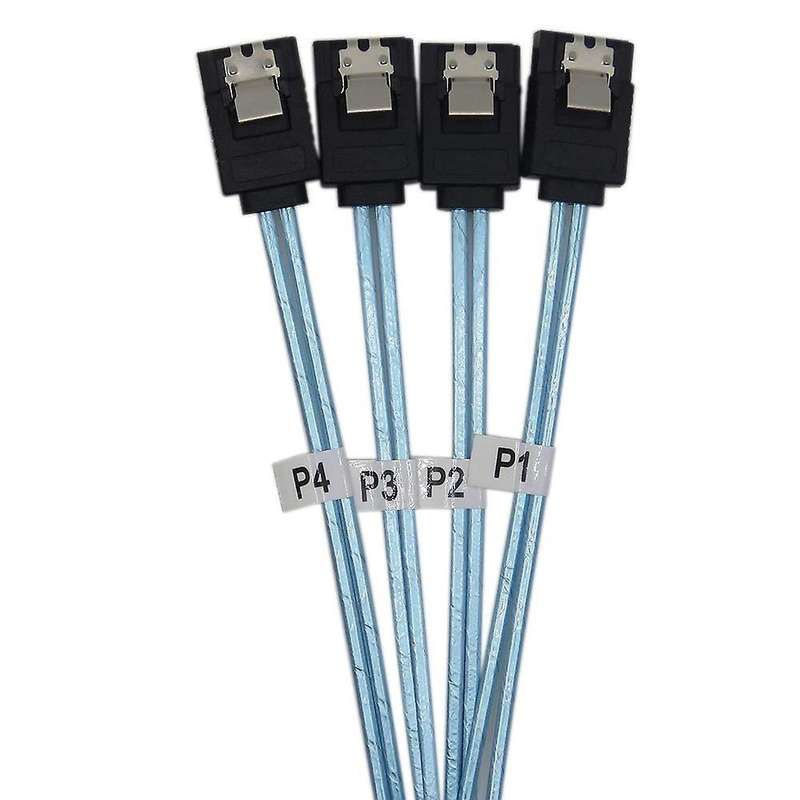 Sas Cable Sata Cable High Speed 6gbps 4 Ports for Server 0.5 Meter