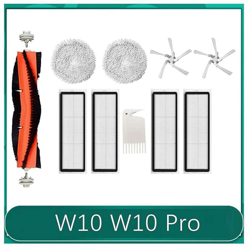 10pcs Mop Cloth Filter Main Side Brush for Xiaomi Dreame W10/w10 Pro