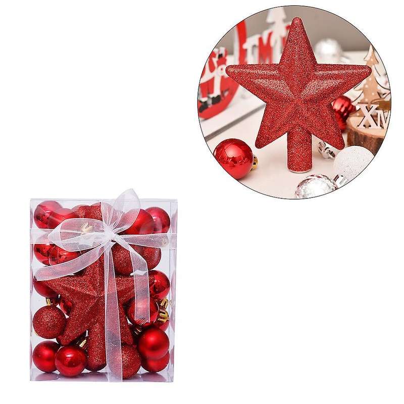 30pcs Glitter Christmas Tree Ball Baubles Colorful Xmas Party Decor,d