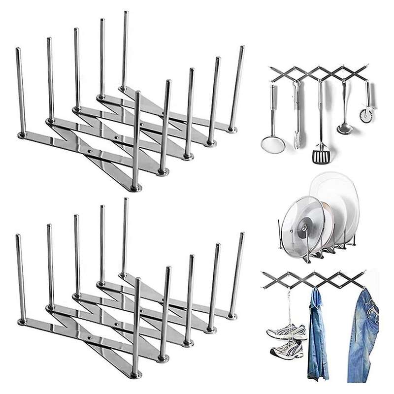 2 Pieces Of Expandable Lid Holder Multi-function Steamer Holder
