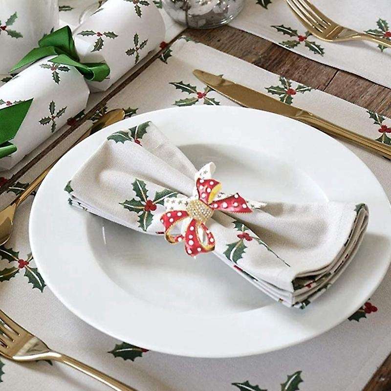 Napkin Rings Set Of 6, Butterfly Knot Napkin Ring for Wedding