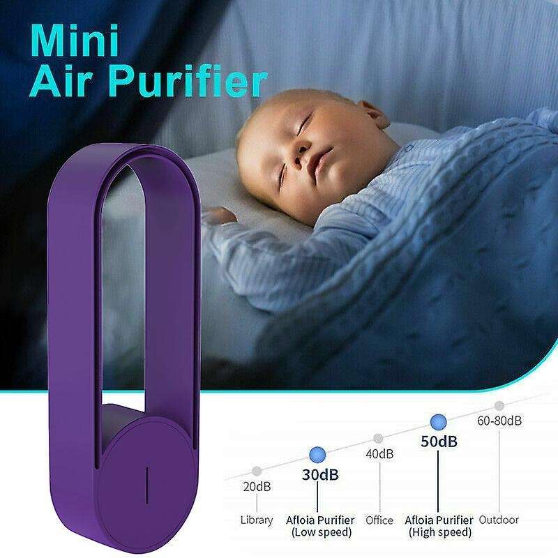 20 Million Negative Ion Purifier Household Ionizer Usb Plug-in Purple