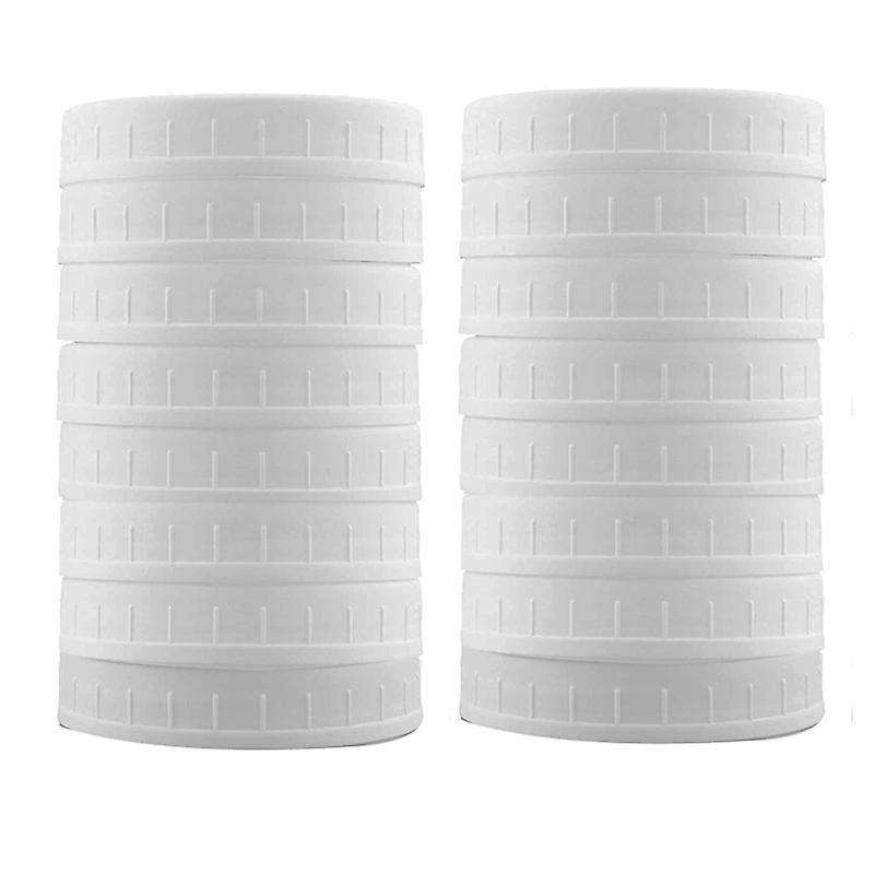 16 Pack Regular Mouth Mason Jar Lids,plastic Storage Caps for Canning