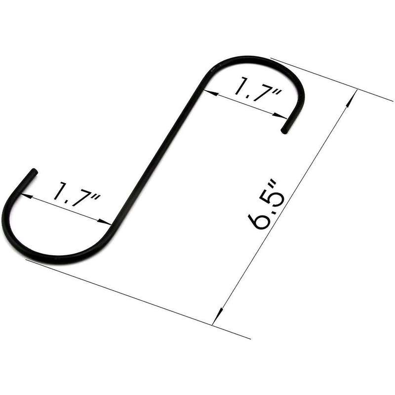 6.5 Inch Black S-shaped Hanging Hooks Heavy-duty S Type Hooks