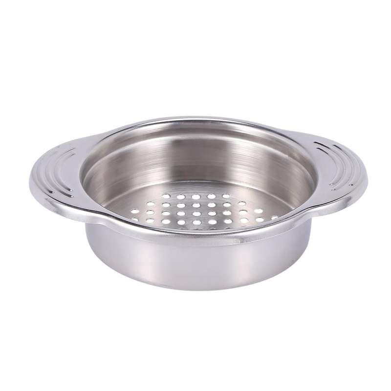 Stainless Steel Food Can Strainer Sieve Tuna Press Lid Oil Drainer