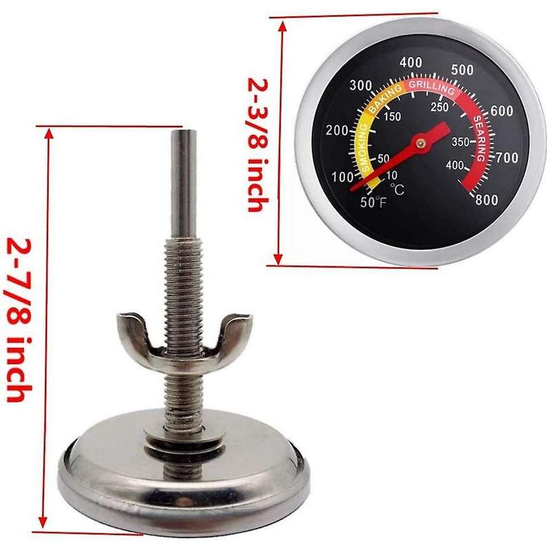 Bbq Grill Temperature Gauge, Barbecue Pizza Oven Thermometer