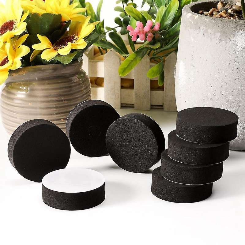 48pcs Plant Pot Feet Risers Natural Rubber Flower Pot Mat Invisible