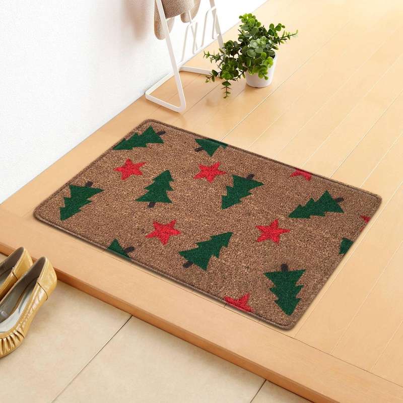 Christmas Doormat Patchwork Home Decoration Non-slip Doormats Mat (b)