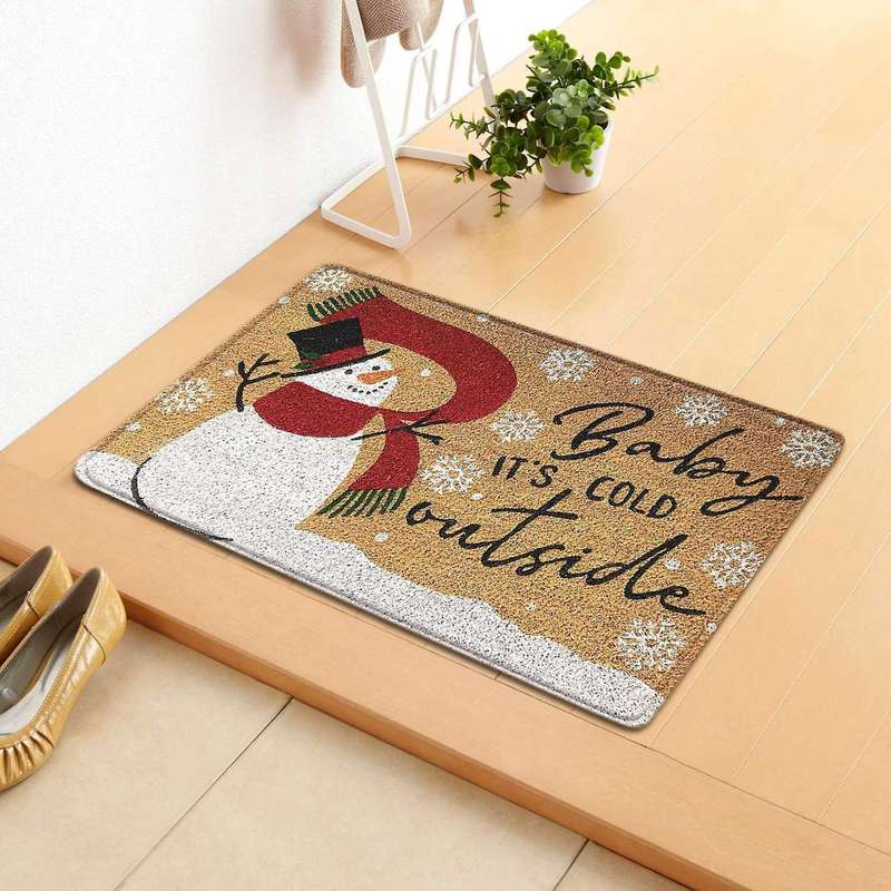 Christmas Doormat Patchwork Home Decoration Non-slip Doormats Mat (b)