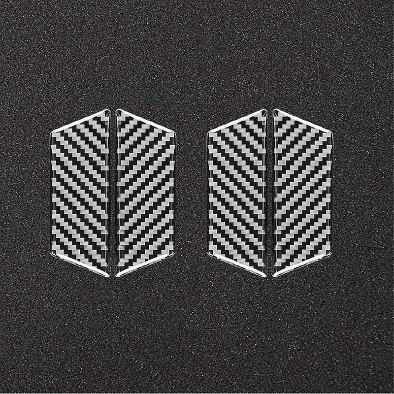 Carbon Fiber Car Door Handle Bowl Cover Sticker Trim for Touareg