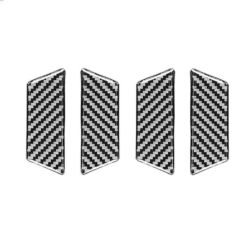 Carbon Fiber Car Door Handle Bowl Cover Sticker Trim for Touareg