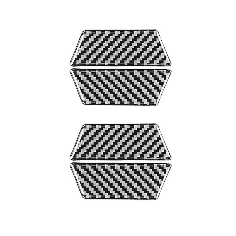 Carbon Fiber Car Door Handle Bowl Cover Sticker Trim for Touareg