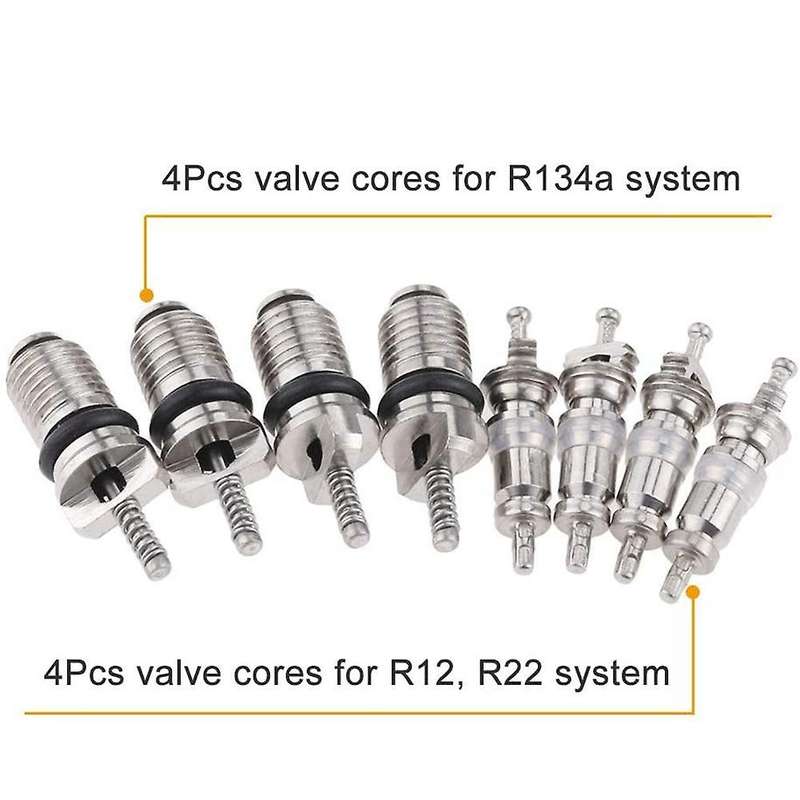 17pcs Air Conditioning Valve Core Kit Valve Cores Accessories Tool