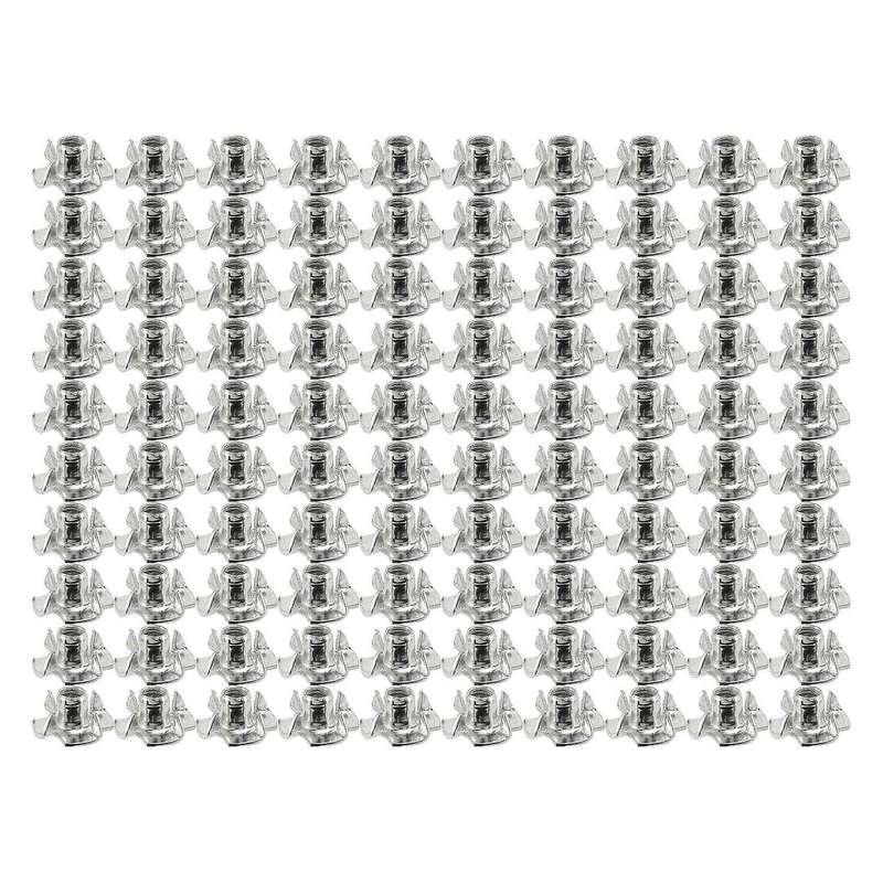 Set Of Assorted Four Prong Nuts Metal Coating (m5 100pcs)